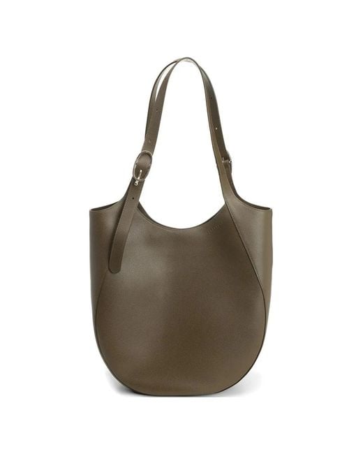 Longchamp Brown Le Foulonné Leather Tote Bag