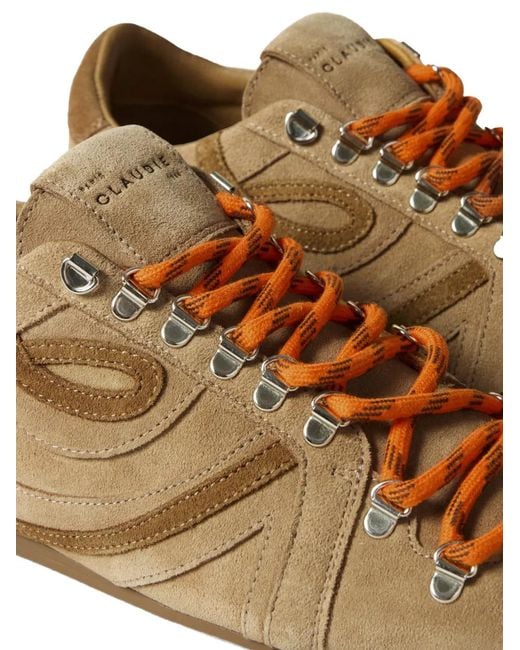 Claudie Pierlot Brown Sand Swing Suede Trainers