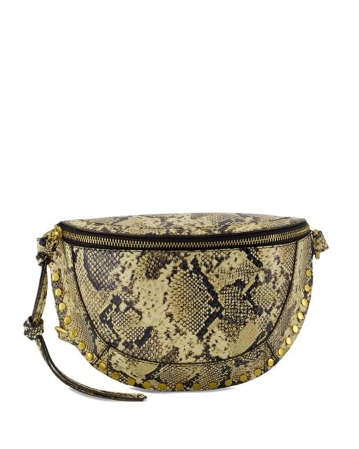 Isabel Marant Metallic Snake-Pattern Belt Bag