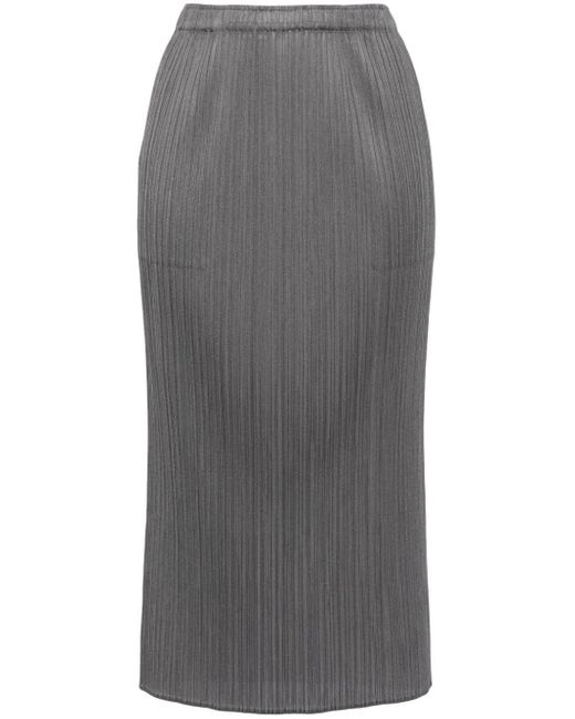 Pleats Please Issey Miyake Gray Monthly Colours October Plissé Skirt