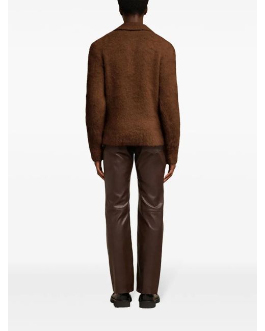 Pull À Col Polo AMI pour homme en coloris Brown
