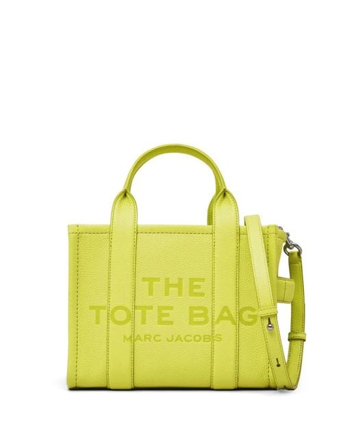 Marc Jacobs Yellow The Tote Bag Small Pebble-Leather Tote Bag
