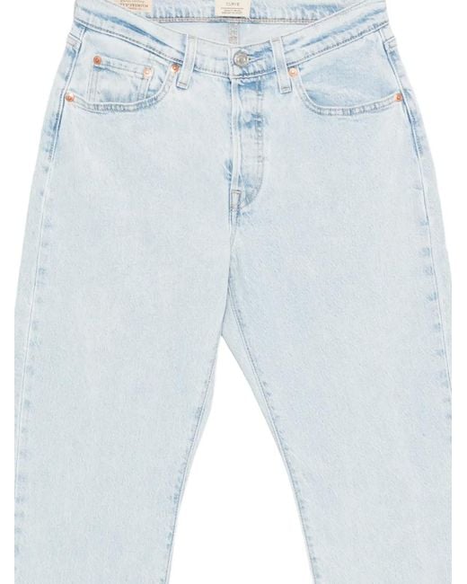 Levi's White Button Fly Jeans