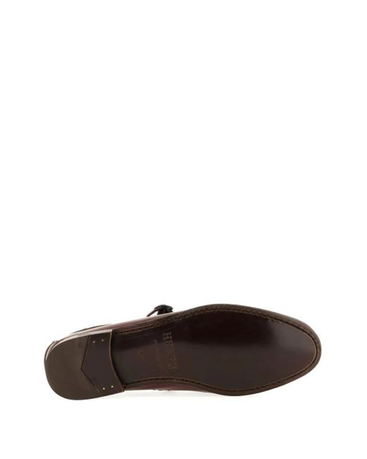 Hereu Brown Buckle Tie Loafers