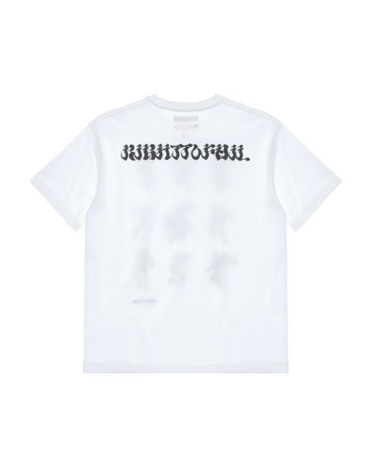 Kusikohc White Graphic-Print Cotton T-Shirt for men
