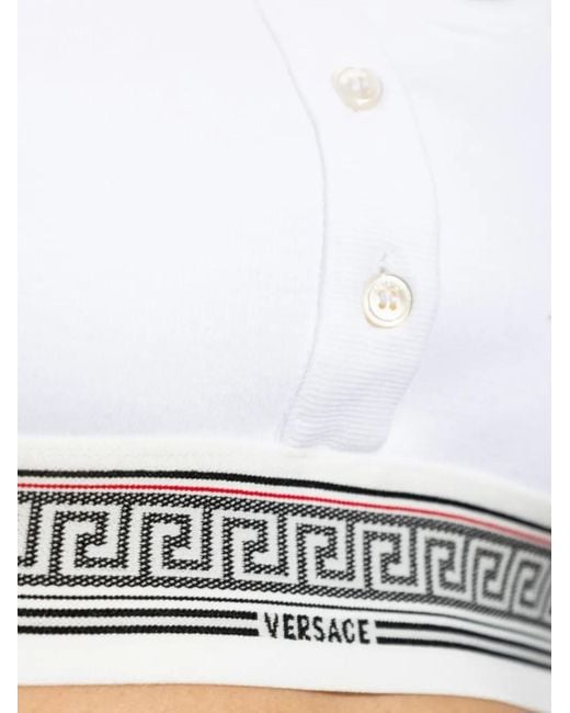 Versace Greca Button-Up Bh in het White