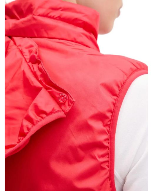 Chaleco acolchado con capucha Adidas de color Red