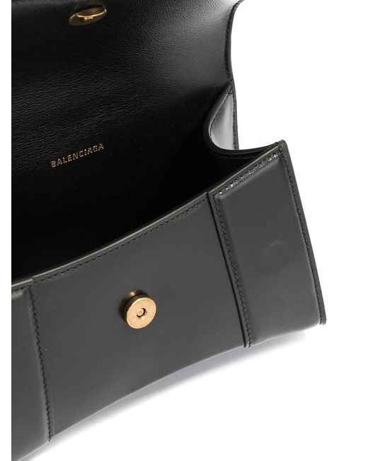 Borsa Hourglass XS con manico di Balenciaga in Nero - 4% di sconto | Lyst