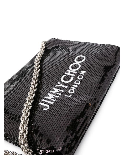 Jimmy Choo Black Callie Sequinned Shoulder Bag
