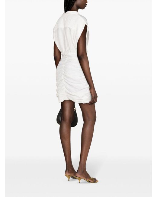 Sandro Mini-jurk Met V-hals in het White