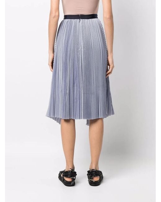 Sacai ハイウエスト プリーツスカート Blue