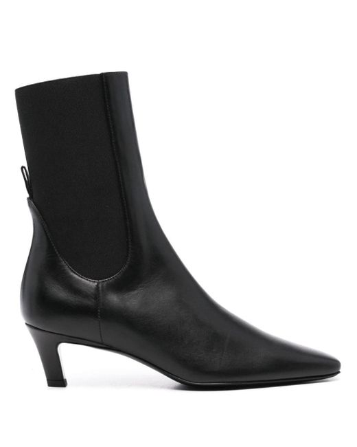 Totême  Black The Mid Heel Leather Boots
