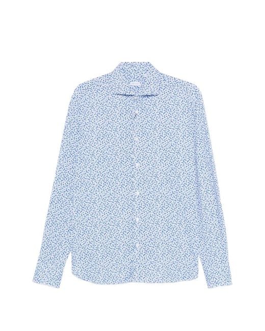Orian Blue Patterned Shirt for men