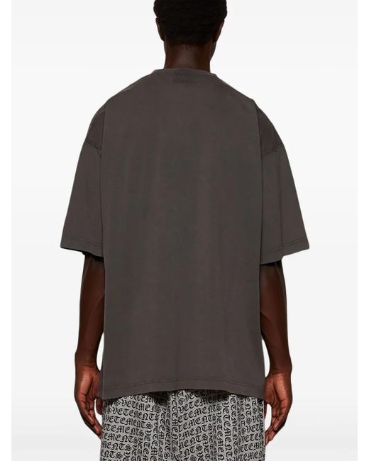 Camiseta con eslogan estampado Vetements de hombre de color Black