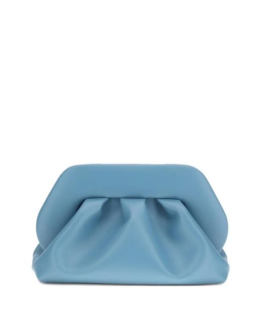 THEMOIRÈ Blue Medium Bios Gathered Clutch Bag