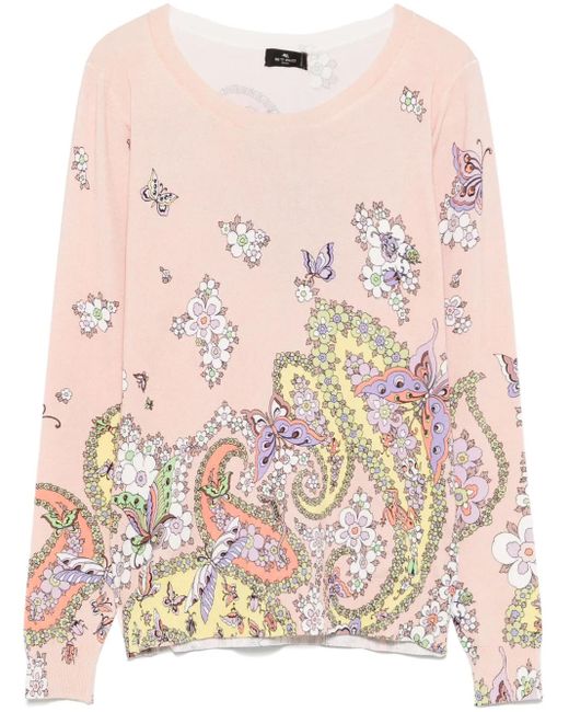 Etro フローラル セーター Pink