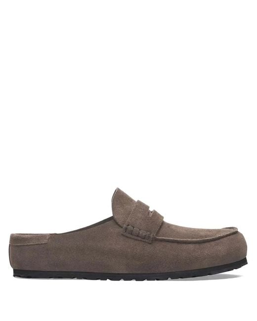 Birkenstock Brown Naples Suede Slip-On Loafers for men