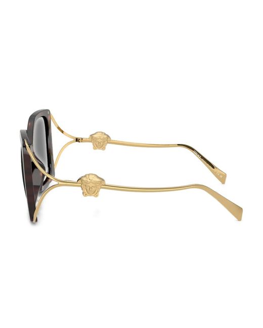 Versace Gray Butterfly-Frame Sunglasses