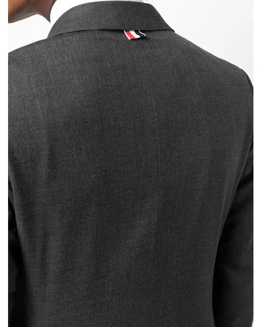 Thom Browne Black Super 120S Single-Breasted Blazer for men