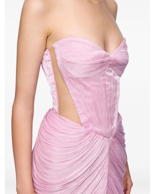 Vestido drapeado estilo corsé Ana Radu de color Pink