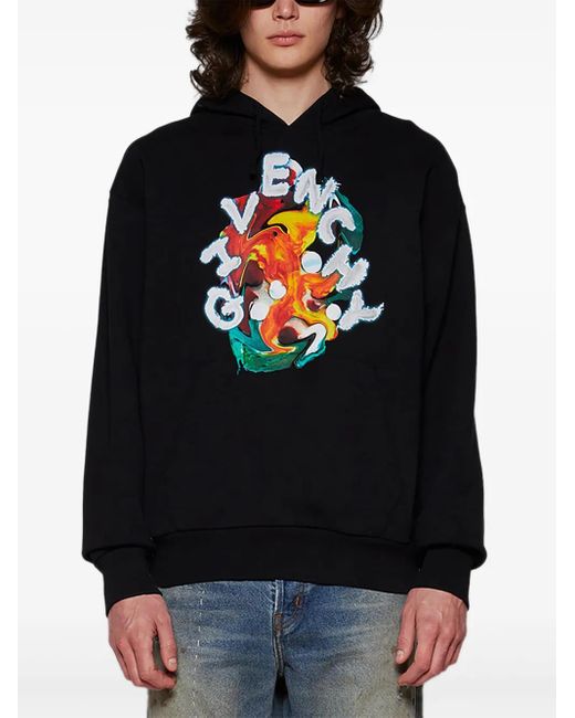 Givenchy Blue Psychedelic Hoodie for men