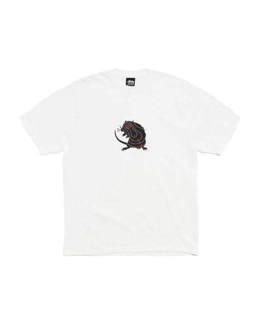 Stussy White Long Range Printed T-Shirt