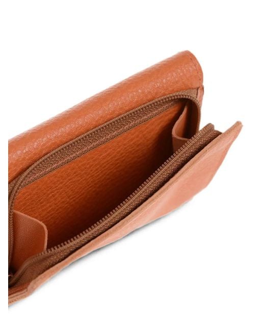 Il Bisonte Orange Logo-Debossed Leather Wallet for men
