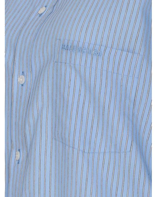 Balenciaga Blue Poplin Shirt