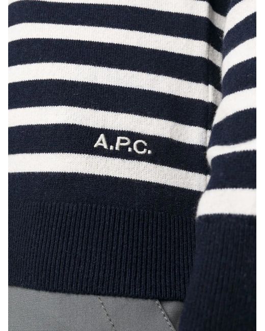 A.P.C. Blue Stripe Knitted Jumper