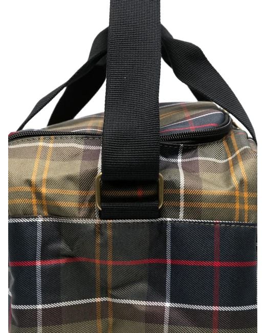 Barbour Black Torridon Tartan Flight Holdall Bag for men