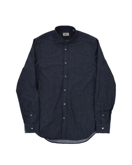 Corneliani Blue French-Collar Lightweight Shirt for men