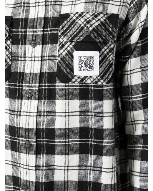 Fumito Ganryu Gray Pleated Flannel Shirt for men
