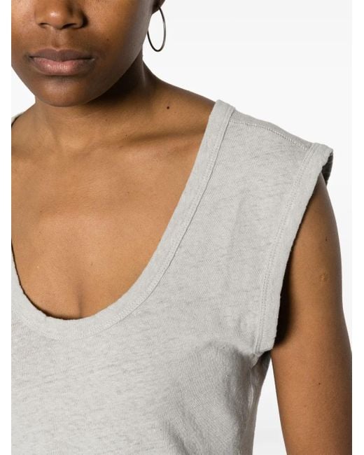 Thom Krom White Riibed Mélange Top