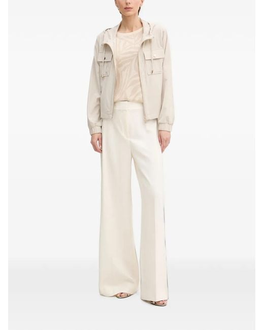 Joseph Ribkoff White Palm-Leaf Top