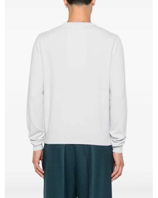 Extreme Cashmere White Crew-Neck Long-Sleeve Sweaters