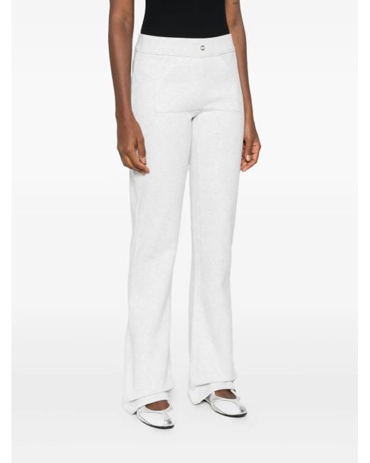 Coperni White Low-Waisted Flared Trousers