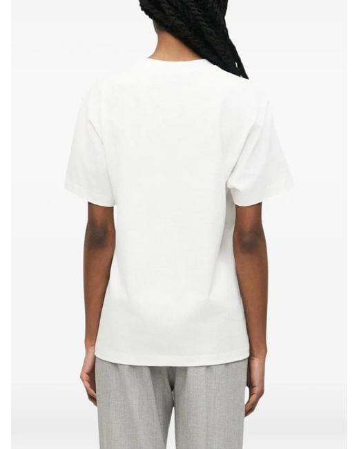 Moschino White Graphic-Print T-Shirt
