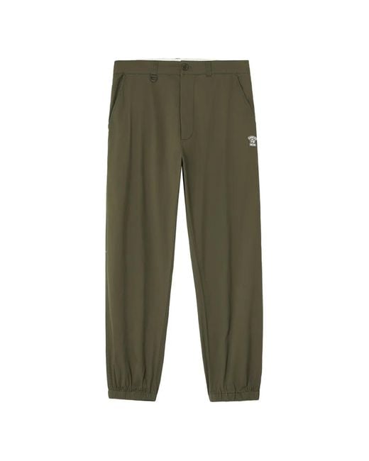 Chocoolate Green Logo-Patch Track Pants for men
