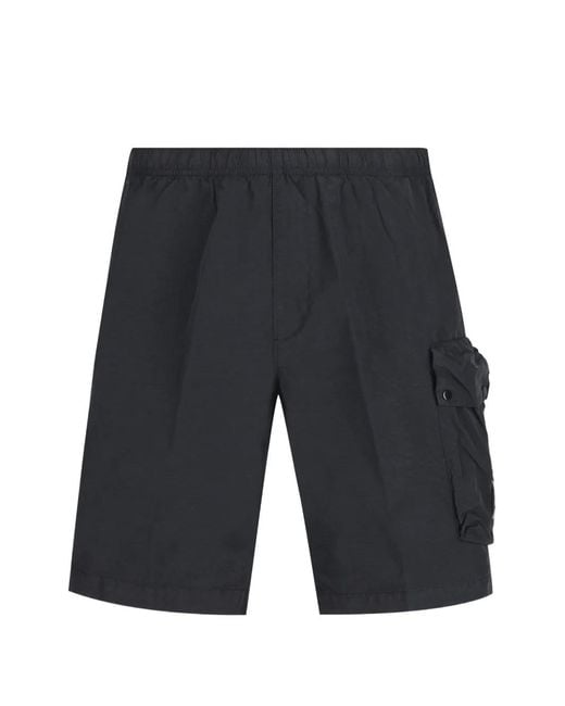 C P Company Gray Flatt Nylon Lens Cargo Swim Shorts for men