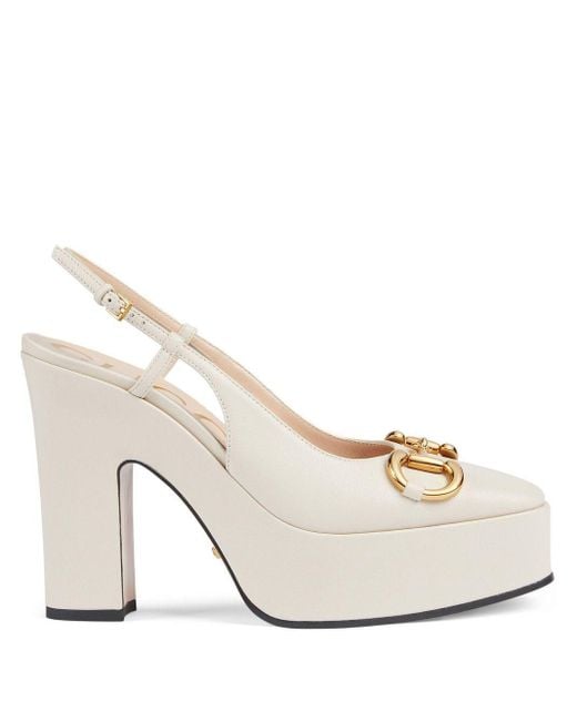 Gucci Pumps Met Plateauzool in het White