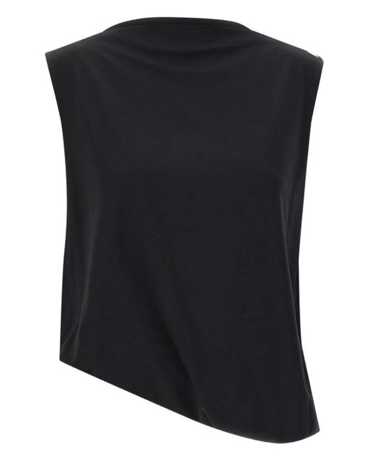 Kaos アシンメトリーヘム トップ Black