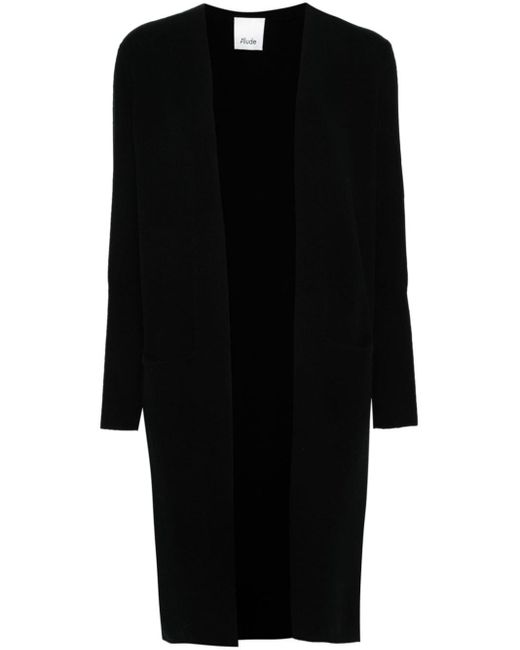 Allude Black Long Knitted Cardigan