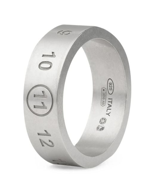 Maison Margiela Gray Numeric Logo Ring for men