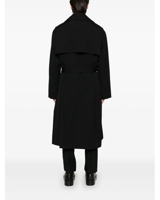 Jil Sander Black Belted Coat for men