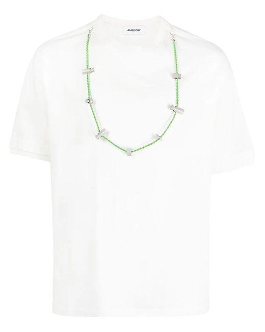 Ambush White Stoppers Organic-Cotton T-Shirt for men