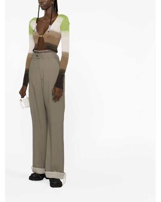 Gcds Cropped Vest in het Green