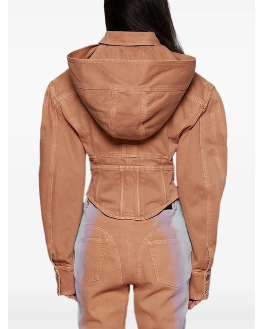 Mugler Natural Corseted Denim Jacket