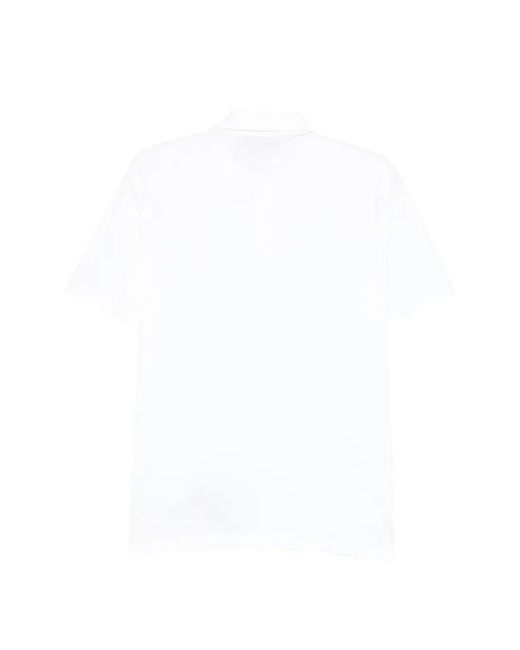 Zanone White Short-Sleeve Polo Shirt for men