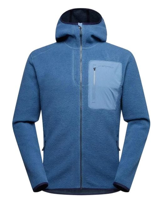 La Sportiva Blue Hooded Jacket for men