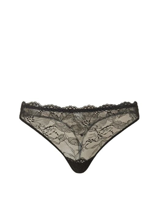 Twinset Gray Lace G-String